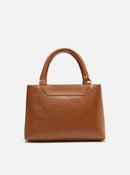 Bolsa Tote Marrom Couro Legítimo Textura