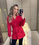 Casaco em lã batida